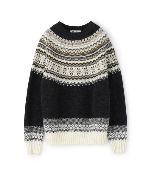MACPHEE（マカフィー）の「ウールジャカード クルーネックプルオーバー