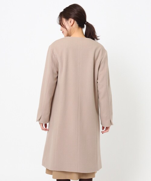 Reflect（リフレクト）の「◇ノーカラーウールロングコート（ノー