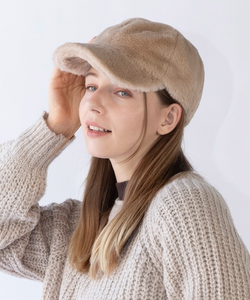 14+（イチヨンプラス）の「ラビット風エコファーキャップ（キャップ