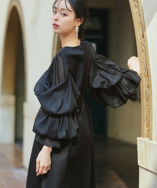 セール】オケージョンドレス 結婚式 ｜ ボリューム ブラウジング