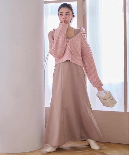 セール】リボンニットカーディガン（カーディガン/ボレロ）｜one after