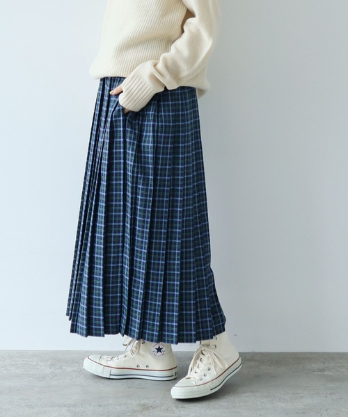 PAR ICI（パーリッシィ）の「タータンチェック プリーツスカート