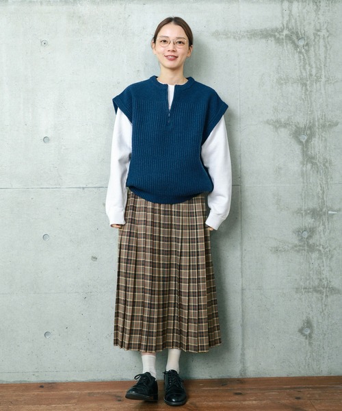 PAR ICI（パーリッシィ）の「タータンチェック プリーツスカート