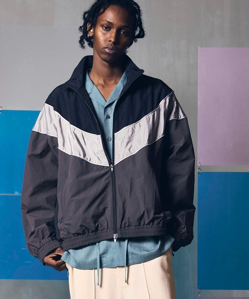 UNISEX》Prime-Over Different Material Combination Truck Jacket/異