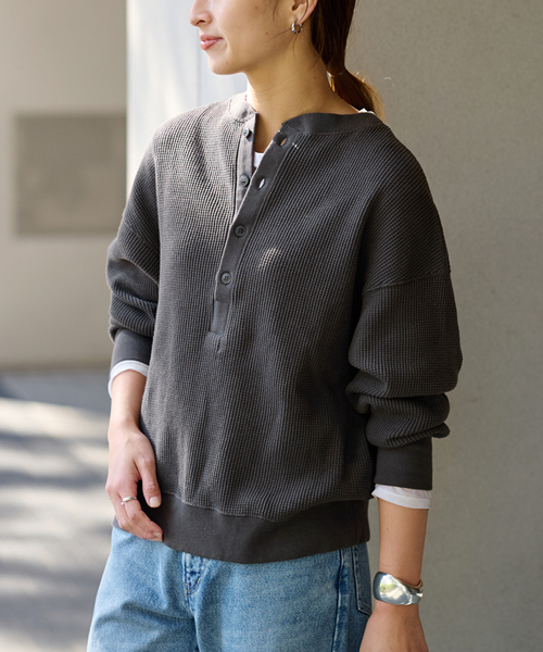 ≪追加≫ワッフルヘンリープルオーバー（Tシャツ/カットソー