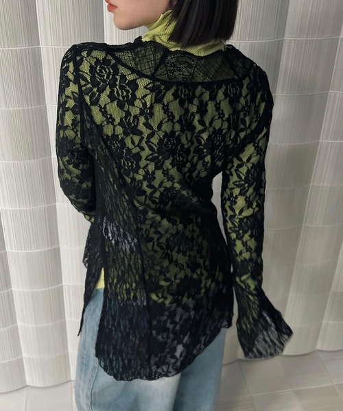 COMBINATION LACE TOP（Tシャツ/カットソー）｜Ameri（アメリ）の