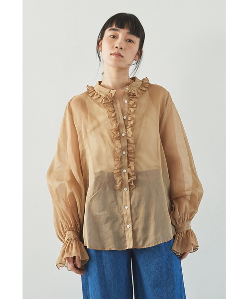 Heriter（エリテ）の「フリルカラーブラウス(2024SS)（シャツ/ブラウス