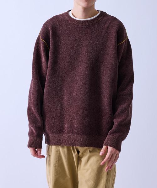 ダブルジャガードモールニットプルオーバー（ニット/セーター）｜ADAM