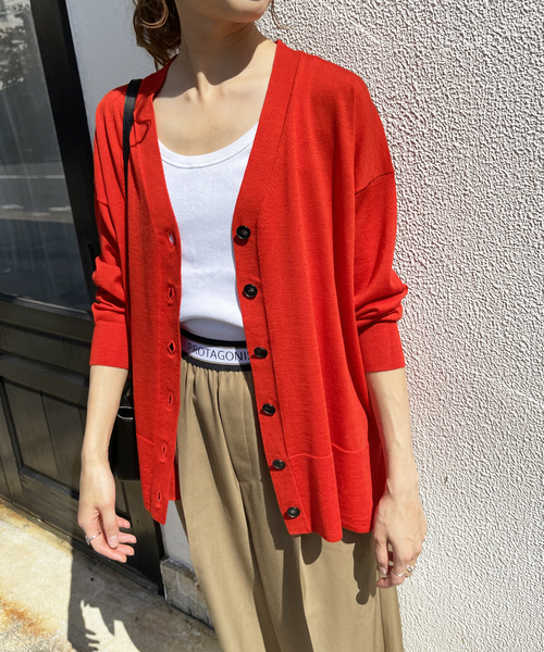 Spick & Span（スピックアンドスパン）の「18G Vネックカーディガン