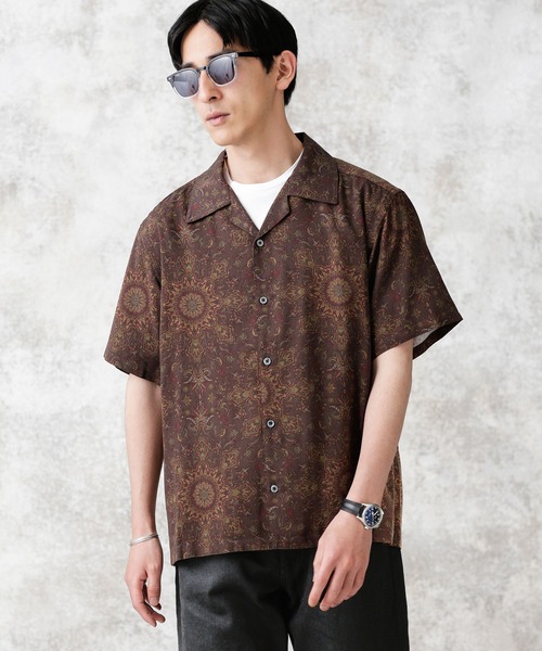 NANO universe（ナノユニバース）の「ペイズリー柄レーヨンオープン