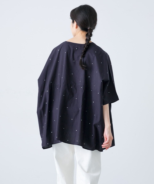 かぐれ ドット刺しゅうワイドプルオーバー OFF かぐれ（カグレ）の