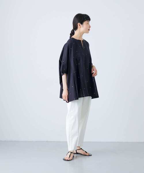 かぐれ ドット刺しゅうワイドプルオーバー OFF かぐれ（カグレ）の