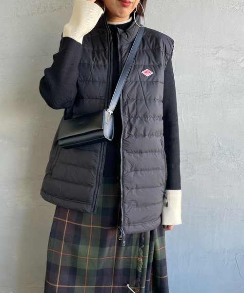 DANTON/ダントン] スタンドカラー ミドルダウンベスト（ダウンベスト