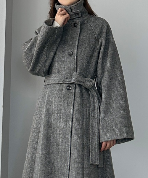 セール】【選べる2素材 ウールライク／ヘリンボーンシャギー】2way