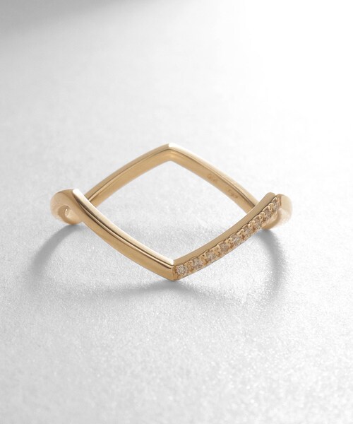 K10ダイヤモンド V字連続 リング（リング）｜COCOSHNIK（ココシュ