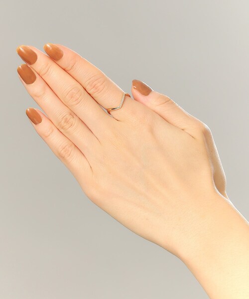 K10ダイヤモンド V字連続 リング（リング）｜COCOSHNIK（ココシュ