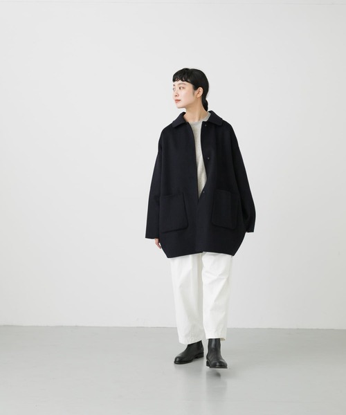 かぐれ（カグレ）の「ウールステンカラーショートコート（ステンカラー