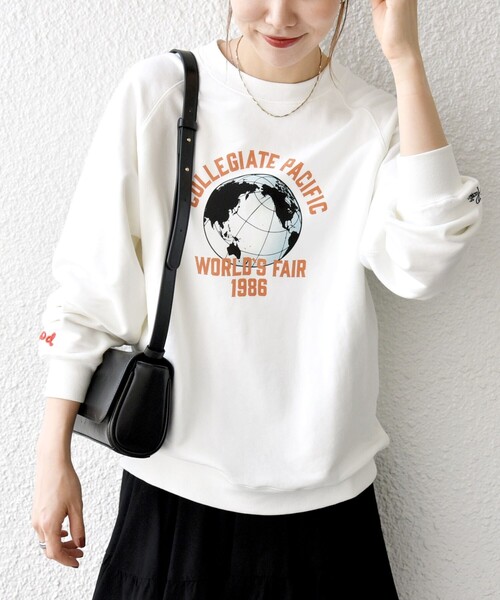 セール】【SHIPS any別注】Collegiate Pacific: ロゴ プリント ＆ 刺繍