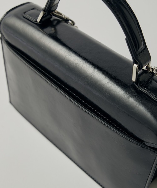 mi-企画】2wayショルダースクエアレザーバッグ（ショルダーバッグ