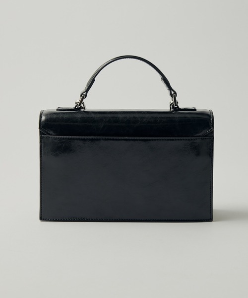 mi-企画】2wayショルダースクエアレザーバッグ（ショルダーバッグ