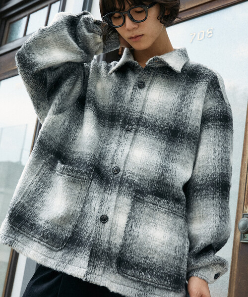 3色展開Backers 中綿入り チェック柄 ワークジャケット – 古着屋