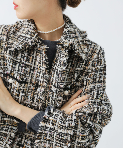 IENA（イエナ）の「ホワイトツイードジャケット（その他アウター