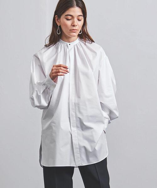 HYKE（ハイク）の「＜HYKE（ハイク）＞T/C ギャザー シャツ