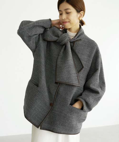 IENA（イエナ）の「[n]ツイードリボンコート（その他アウター）」 - WEAR