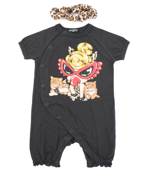 HYSTERIC MINI ヒョウ柄ロンパース 70cm