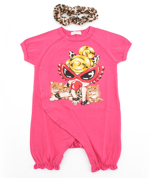 HYSTERIC MINI ヒョウ柄ロンパース 70cm