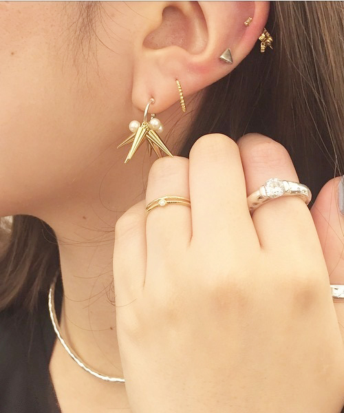 スタッズパールピアスM（ピアス（片耳用））｜e.m.（イーエム）の