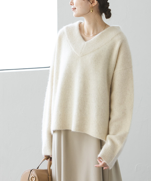 Noble（ノーブル）の「《追加》YAKワイドVネックニット（ニット