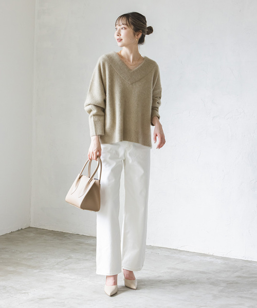 Noble（ノーブル）の「《追加》YAKワイドVネックニット（ニット