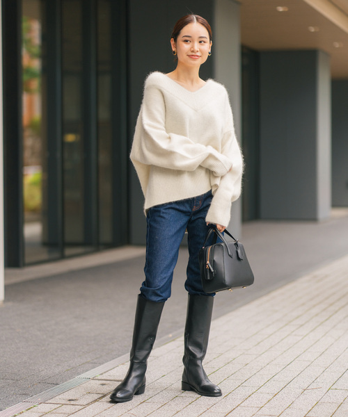 Noble（ノーブル）の「《追加》YAKワイドVネックニット（ニット