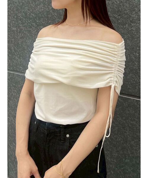 ライトベロアオフショルトップス（Tシャツ/カットソー）｜LAGUNAMOON