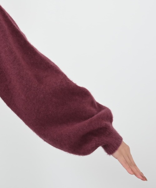 フォックスアンゴラ2wayネックニット 【低身長・小柄女性】（ニット