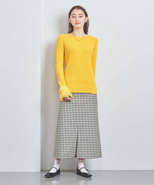 未使用UNITED ARROWS BONOTTO スカート ロング チェック38 UNITED