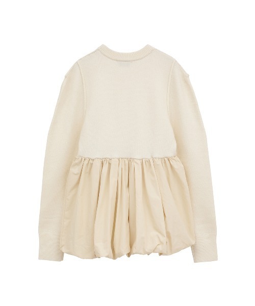 CLANE/クラネ】DOCKING POWERSHOULDER KNIT TOPS/ドッキングパワー