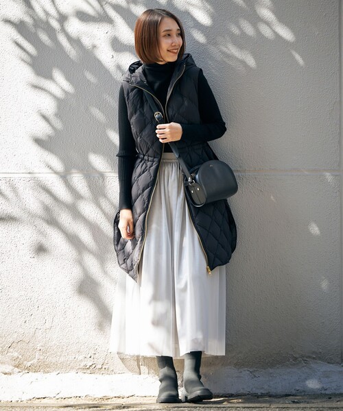 セール】【UNFILO×TAION】キルティング フード付き ジレ（ダウンベスト