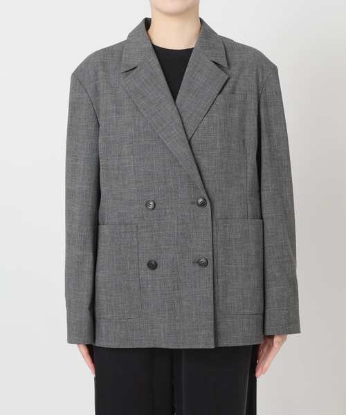 IENA LA BOUCLE グレンチェックダブルブレストジャケット（テーラード
