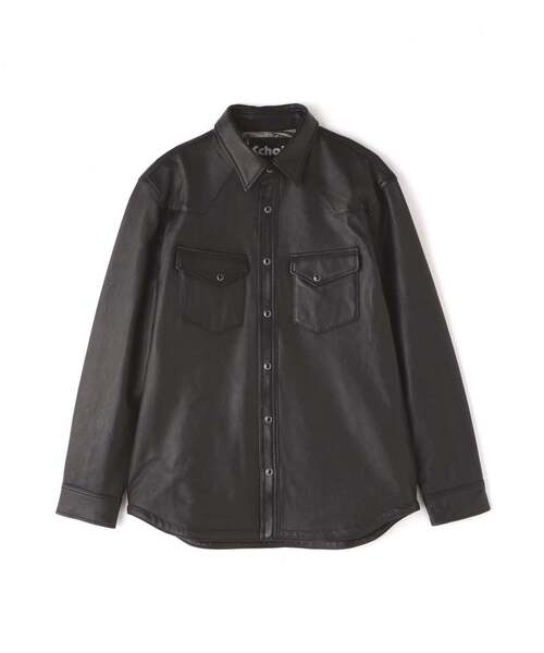 schott（ショット）の「Schott/ショット/LAMB LEATHER WESTERN SHIRT