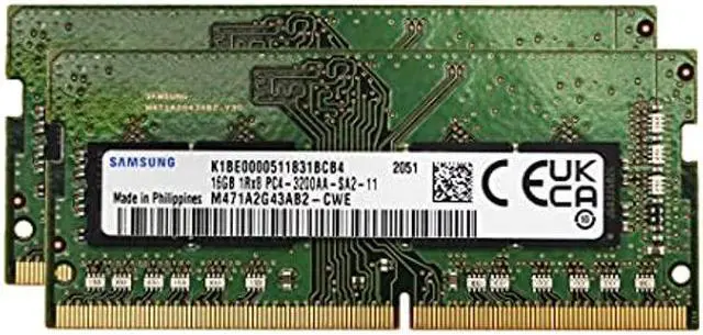 Samsung 32GB (2x16GB) DDR4 3200MHz PC4-25600 SODIMM 1Rx8 CL22 1.2v