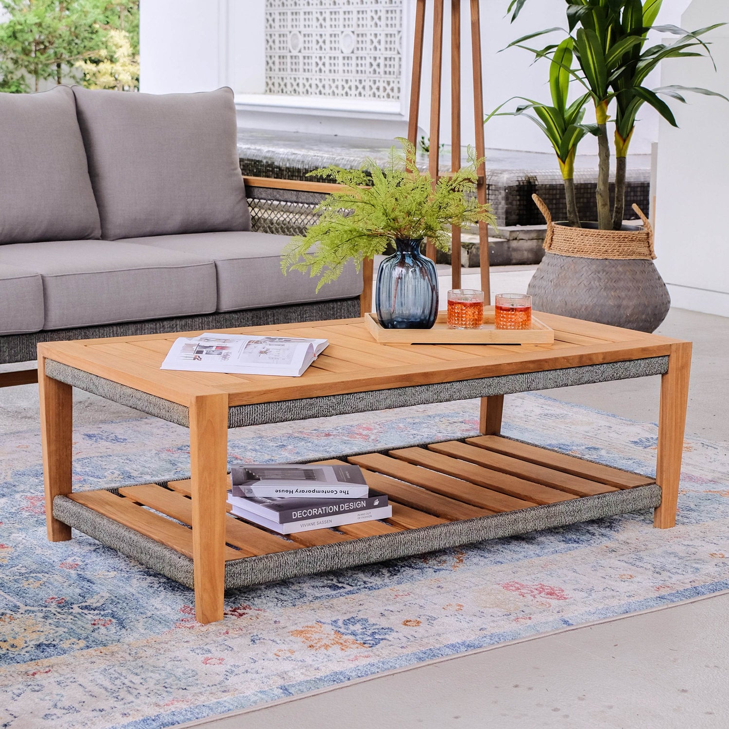 Nassau Teak Wood Patio Coffee Table | Cambridge Casual