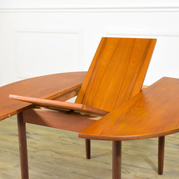 北欧 ヴィンテージ チーク エクステンションオーバル テーブル #30161