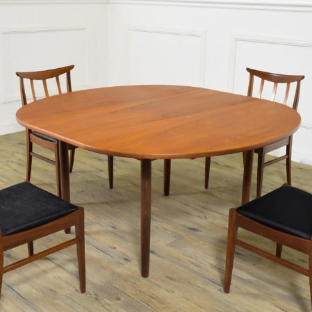北欧 ヴィンテージ チーク エクステンションオーバル テーブル #30161