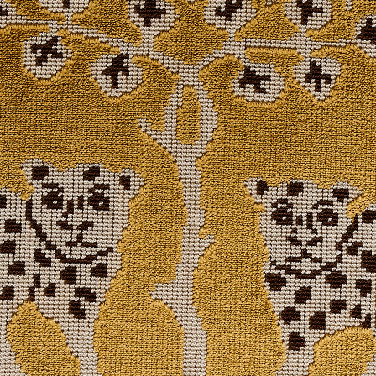 Woodland Leopard Velvet - Gold Fabrics | Schumacher