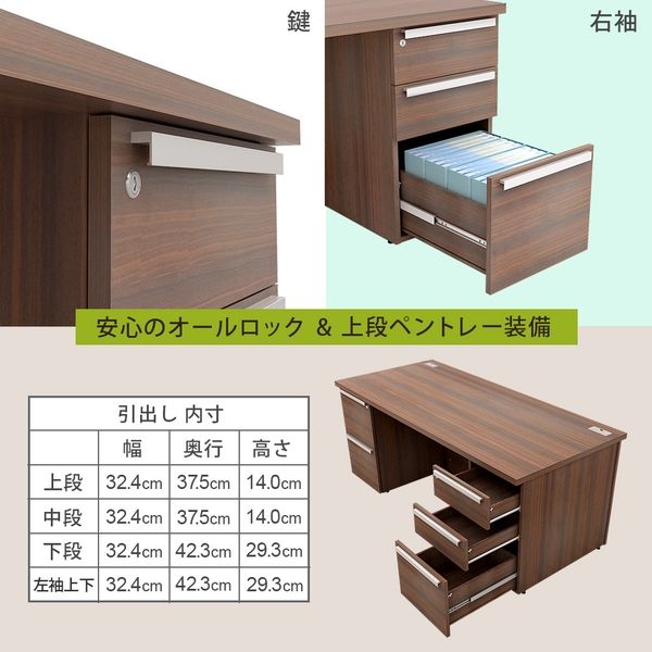 軒先渡し】Y2K AKIRA 両袖机 役員デスク 幅1800×奥行800×高さ720mm