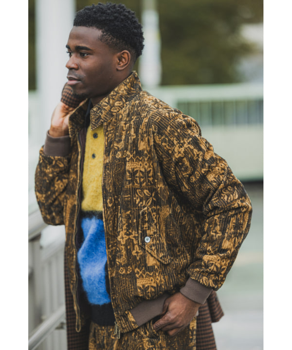 BEAMS PLUS（ビームス プラス）コーデュロイ プリント ハリントン