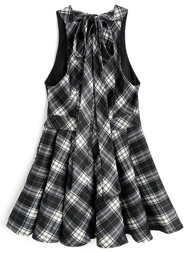 チェック柄ノースリーブミニワンピース[ac2546] | レディース