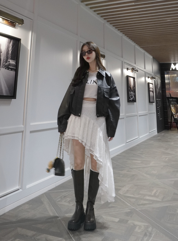 レースフリルアシンメトリースカート[gn397] | レディースファッション